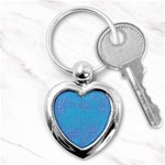 Textured Blue & Purple Abstract Key Chain (Heart) Front