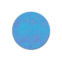 Textured Blue & Purple Abstract Magnet 3  (round)