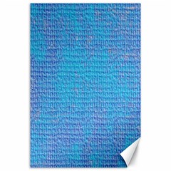 Textured Blue & Purple Abstract Canvas 24  X 36  (unframed)