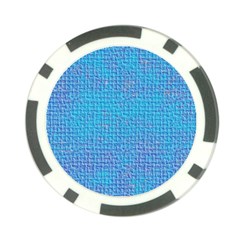 Textured Blue & Purple Abstract Poker Chip