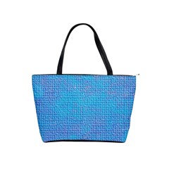 Textured Blue & Purple Abstract Large Shoulder Bag