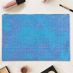 Textured Blue & Purple Abstract Cosmetic Bag (xxl)