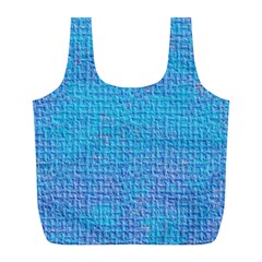 Textured Blue & Purple Abstract Reusable Bag (l) by StuffOrSomething