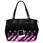 Pink Tiger Bling Oversize Office Handbag (Two Sides) Front