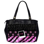 Pink Tiger Bling Oversize Office Handbag (Two Sides) Back