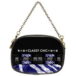 Classy Chic Zebra Skulls Chain Purse (Two Sided)  Front