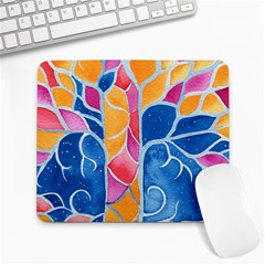 Yellow Blue Pink Abstract  Large Mouse Pad (rectangle) by OCDesignss