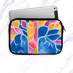 Yellow Blue Pink Abstract  Apple Ipad Mini Zippered Sleeve by OCDesignss