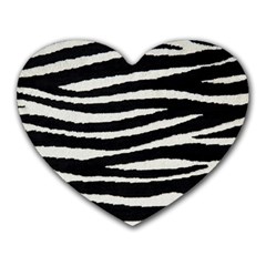 Black White Tiger  Mouse Pad (heart)