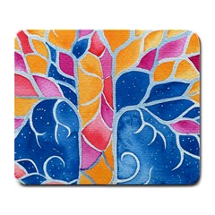 Yellow Blue Pink Abstract  Large Mouse Pad (rectangle) by OCDesignss