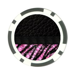 Pink Tiger Bling Poker Chip