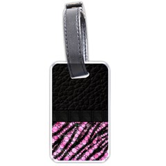 Pink Tiger Bling Luggage Tag (one Side) by OCDesignss