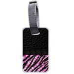 Pink Tiger Bling Luggage Tag (Two Sides) Front