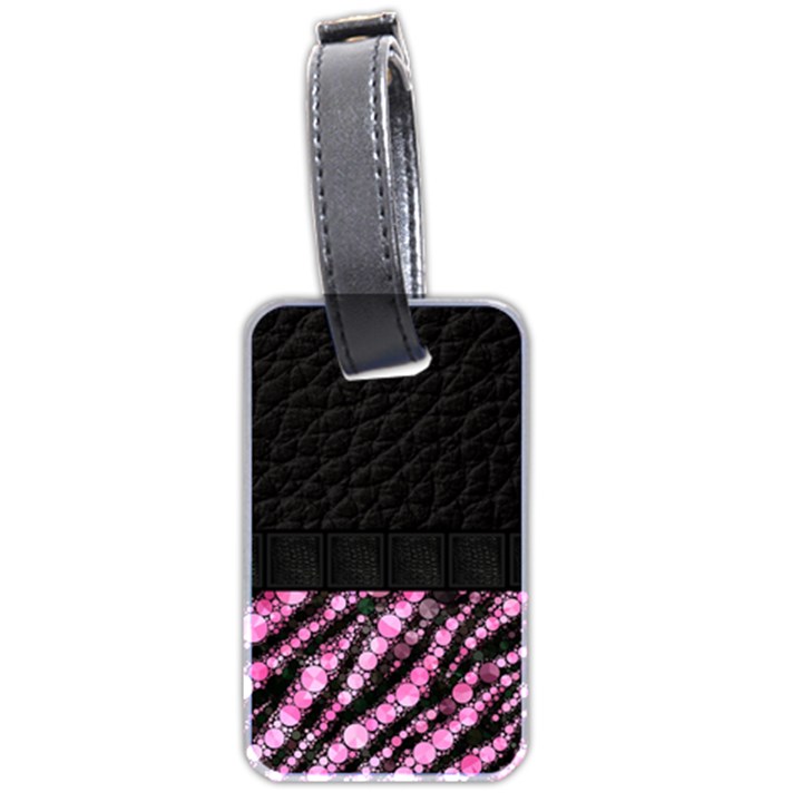 Pink Tiger Bling Luggage Tag (Two Sides)