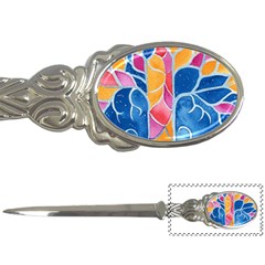 Yellow Blue Pink Abstract  Letter Opener