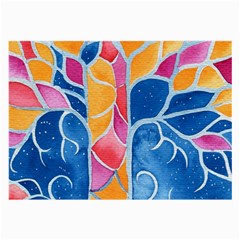 Yellow Blue Pink Abstract  Glasses Cloth (large, Two Sided)