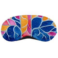 Yellow Blue Pink Abstract  Sleeping Mask by OCDesignss