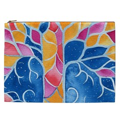 Yellow Blue Pink Abstract  Cosmetic Bag (xxl)