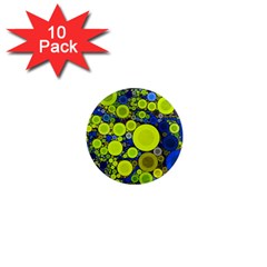 Polka Dot Retro Pattern 1  Mini Button Magnet (10 Pack)