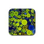 Polka Dot Retro Pattern Drink Coaster (Square) Front