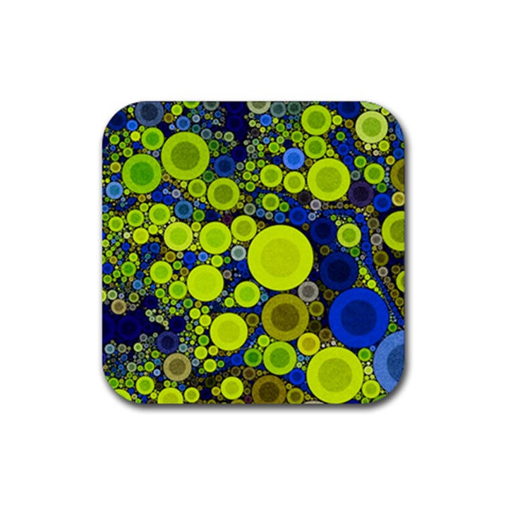 Polka Dot Retro Pattern Drink Coaster (Square)