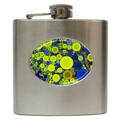 Polka Dot Retro Pattern Hip Flask by OCDesignss