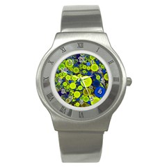 Polka Dot Retro Pattern Stainless Steel Watch (slim)