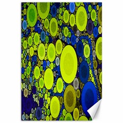 Polka Dot Retro Pattern Canvas 12  X 18  (unframed)