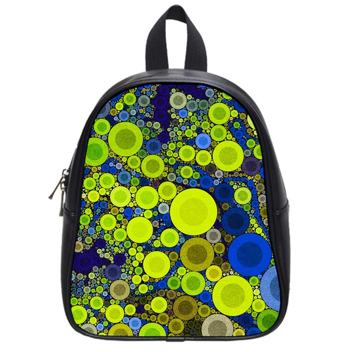 Polka Dot Retro Pattern School Bag (Small)