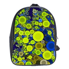 Polka Dot Retro Pattern School Bag (xl)