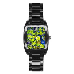 Polka Dot Retro Pattern Stainless Steel Barrel Watch