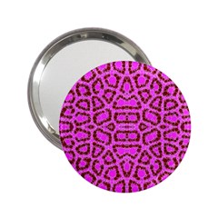 Florescent Pink Animal Print  Handbag Mirror (2 25 )