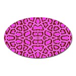 Florescent Pink Animal Print  Magnet (Oval) Front