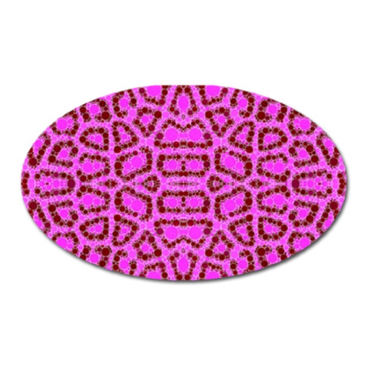 Florescent Pink Animal Print  Magnet (Oval)