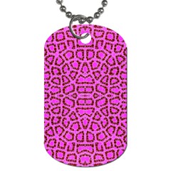 Florescent Pink Animal Print  Dog Tag (one Sided)