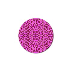 Florescent Pink Animal Print  Golf Ball Marker