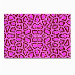 Florescent Pink Animal Print  Postcards 5  X 7  (10 Pack)