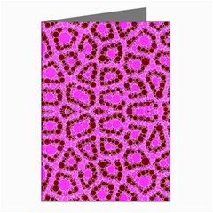 Florescent Pink Animal Print  Greeting Card (8 Pack)