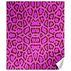 Florescent Pink Animal Print  Canvas 20  X 24  (unframed)