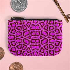 Florescent Pink Animal Print  Coin Change Purse