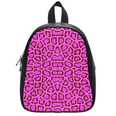 Florescent Pink Animal Print  School Bag (small) by OCDesignss