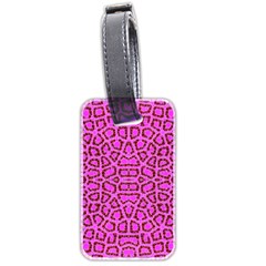 Florescent Pink Animal Print  Luggage Tag (two Sides)