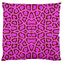 Florescent Pink Animal Print  Large Cushion Case (single Sided) 