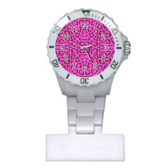 Florescent Pink Animal Print  Nurses Watch by OCDesignss