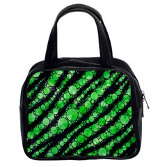 Florescent Green Tiger Bling Pattern  Classic Handbag (two Sides) by OCDesignss