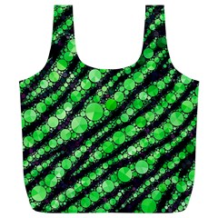 Florescent Green Tiger Bling Pattern  Reusable Bag (xl)