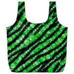 Florescent Green Tiger Bling Pattern  Reusable Bag (XL) Front