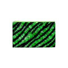 Florescent Green Tiger Bling Pattern  Cosmetic Bag (xs) by OCDesignss