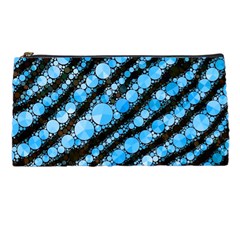 Bright Blue Tiger Bling Pattern  Pencil Case