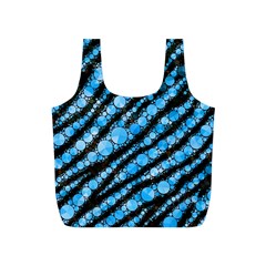 Bright Blue Tiger Bling Pattern  Reusable Bag (s)